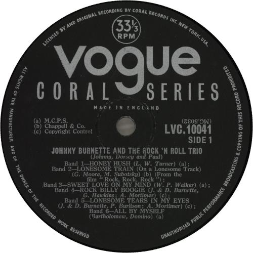 Johnny Burnette Rock 'N Roll Trio レコード Johnny Burnette Rock N Roll Trio / | eBay